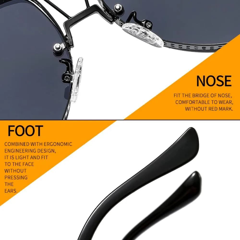 Солнцезащитные очки MUTYNE с полым узором, овальной формы, для мужчин и женщин, в роскошном трендовом стиле, с металлической оправой и градиентными линзами, Sku8
Солнцезащитные очки MUTYNE с полым узором, овальной формы, для мужчин и женщин, в роскошном трендовом стиле, с металлической оправой и градиентными линзами, Sku8