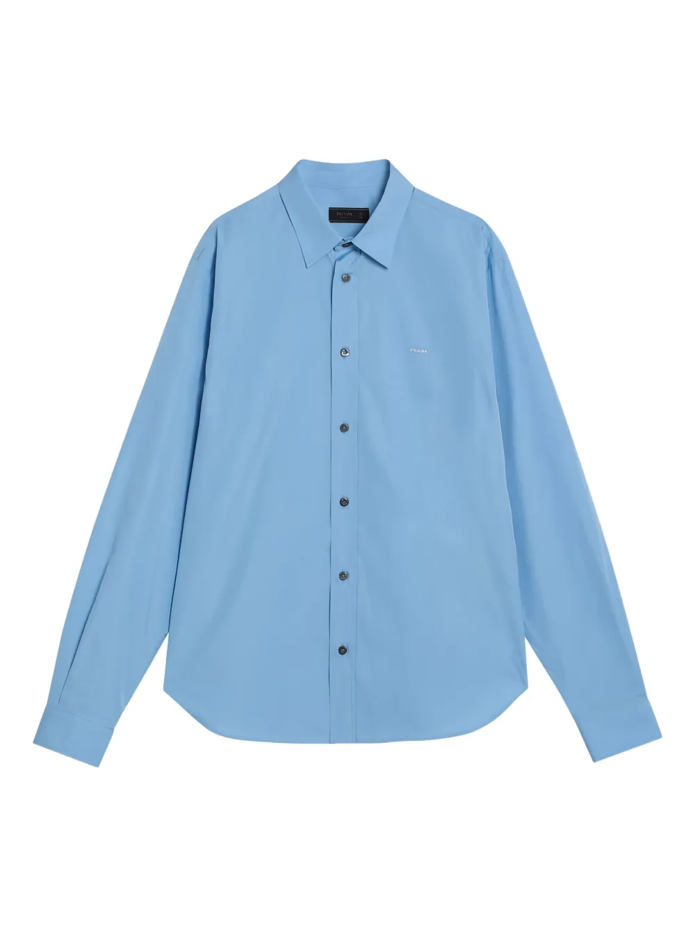 Рубашка с вышитым логотипом Prada, синий
Рубашка с вышитым логотипом Prada, синий