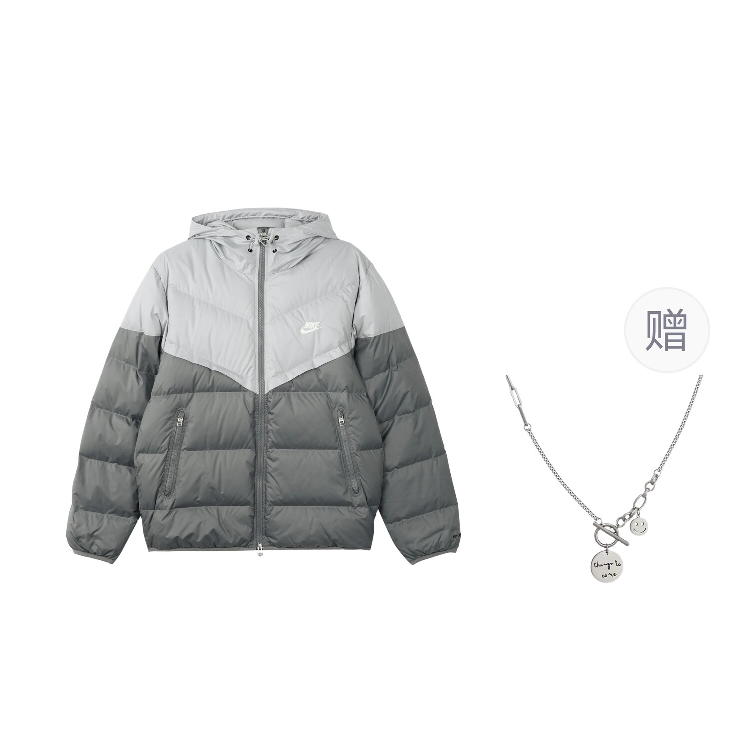 Пуховик мужской серый Nike
Пуховик мужской серый Nike