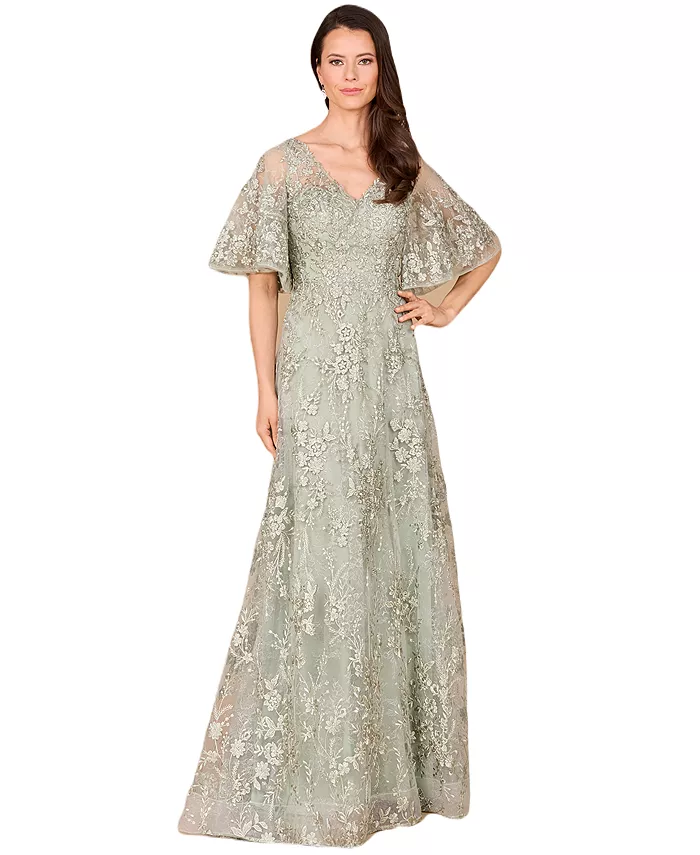 Женское платье с V-образным вырезом и рукавами-накидками Lara, зеленый
Женское платье с V-образным вырезом и рукавами-накидками Lara, зеленый