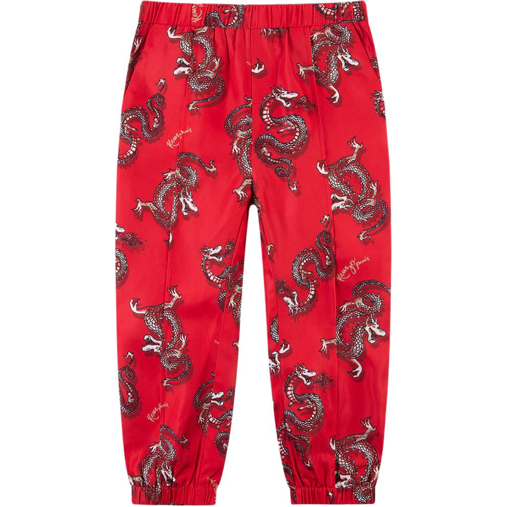 Брюки детские с принтом "Год Дракона" Красные детские KENZO 
Брюки детские с принтом "Год Дракона" Красные детские KENZO