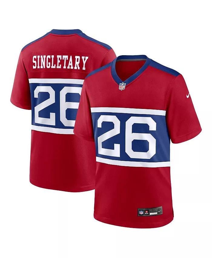 Мужская игровая альтернативная джерси игрока Devin Singletary Century Red New York Giants Nike
Мужская игровая альтернативная джерси игрока Devin Singletary Century Red New York Giants Nike