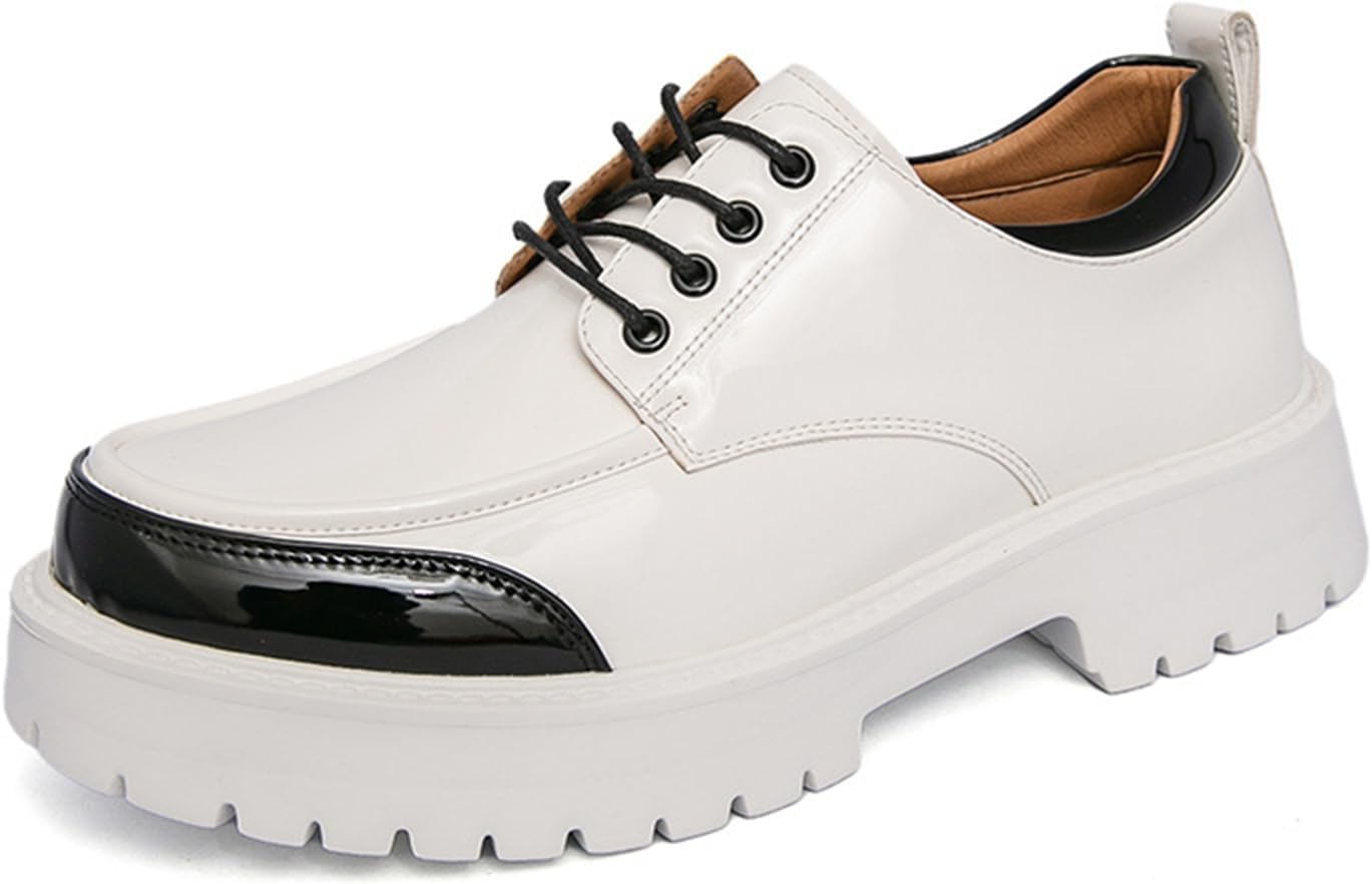 Мужские оксфорды с платформой из лакированной кожи, классическая комбинированная расцветка, круглый носок, массивный каблук, повседневные дерби для офиса, работы, бизнеса и повседневной носки Bangteuo, белый
Мужские оксфорды с платформой из лакированной кожи, классическая комбинированная расцветка, круглый носок, массивный каблук, повседневные дерби для офиса, работы, бизнеса и повседневной носки Bangteuo, белый