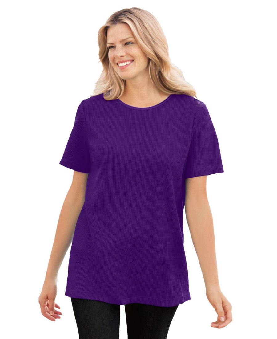 Женская футболка больших размеров с вафельной текстурой и термоажурной отделкой Woman Within, Radiant purple, Фиолетовый, Женская футболка больших размеров с вафельной текстурой и термоажурной отделкой Woman Within, Radiant purple
Женская футболка больших размеров с вафельной текстурой и термоажурной отделкой Woman Within, Radiant purple, Фиолетовый, Женская футболка больших размеров с вафельной текстурой и термоажурной отделкой Woman Within, Radiant purple