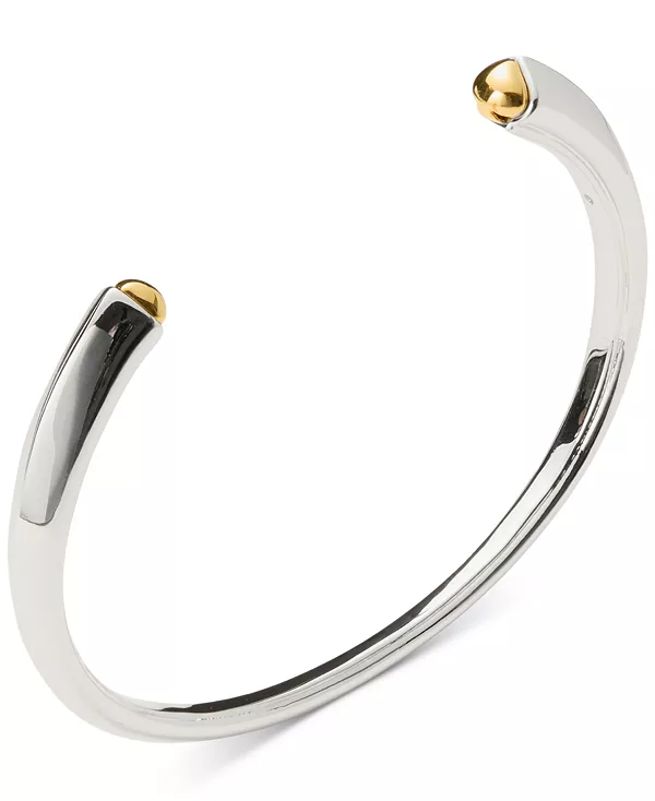 Двухцветный открытый браслет-манжета с рельефным узором в виде лопаты Kate Spade New York, silver/gold
Двухцветный открытый браслет-манжета с рельефным узором в виде лопаты Kate Spade New York, silver/gold