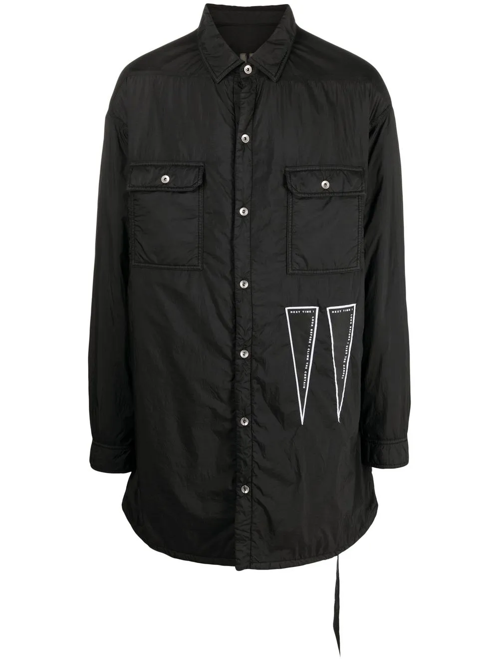 Длинная куртка-рубашка Rick Owens DRKSHDW, черный
Длинная куртка-рубашка Rick Owens DRKSHDW, черный