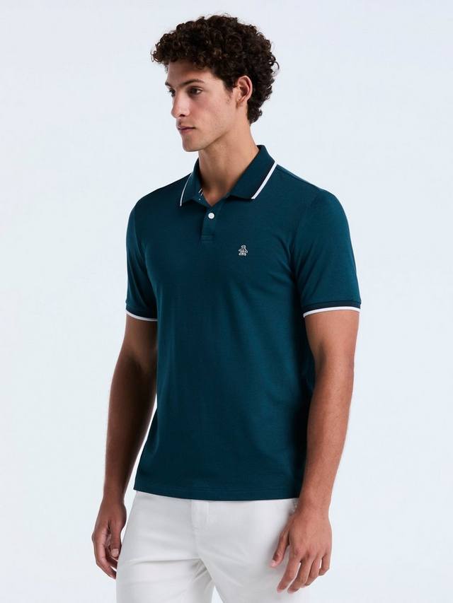 Хлопковая поло с короткими рукавами и контрастной отделкой Original Penguin, Reflecting Pond
Хлопковая поло с короткими рукавами и контрастной отделкой Original Penguin, Reflecting Pond