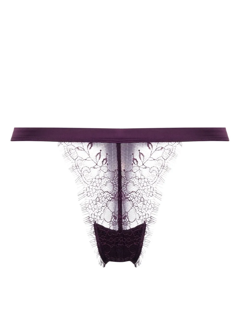 Полупрозрачные кружевные трусы-стринги Maison Close, фиолетовый
Полупрозрачные кружевные трусы-стринги Maison Close, фиолетовый