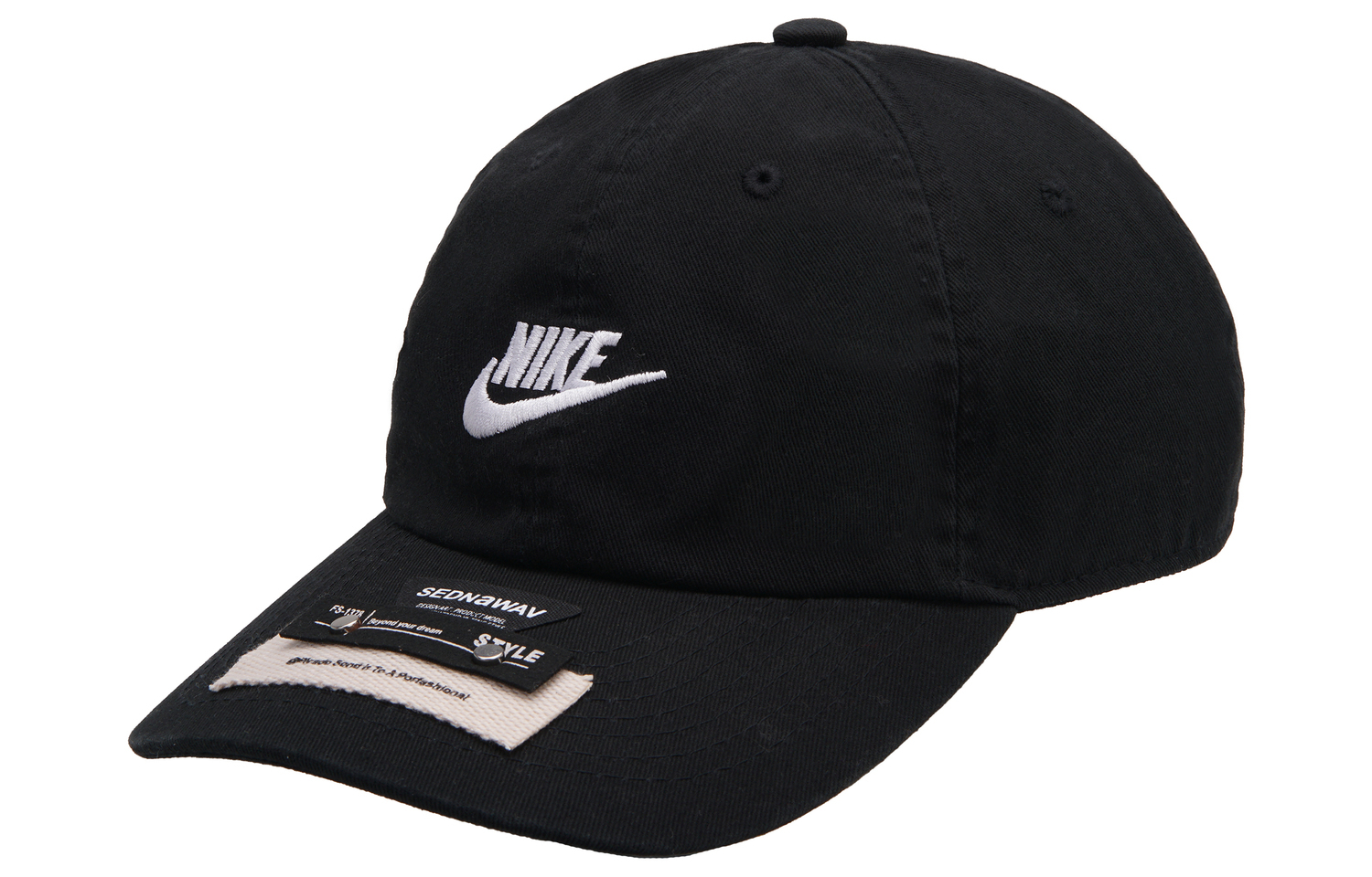 Nike Хлопковая бейсболка унисекс черная
Nike Хлопковая бейсболка унисекс черная