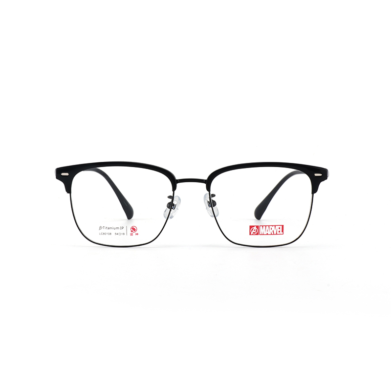MARVEL Титановая оправа для очков бровевого типа унисекс, Matte Black C012
MARVEL Титановая оправа для очков бровевого типа унисекс, Matte Black C012