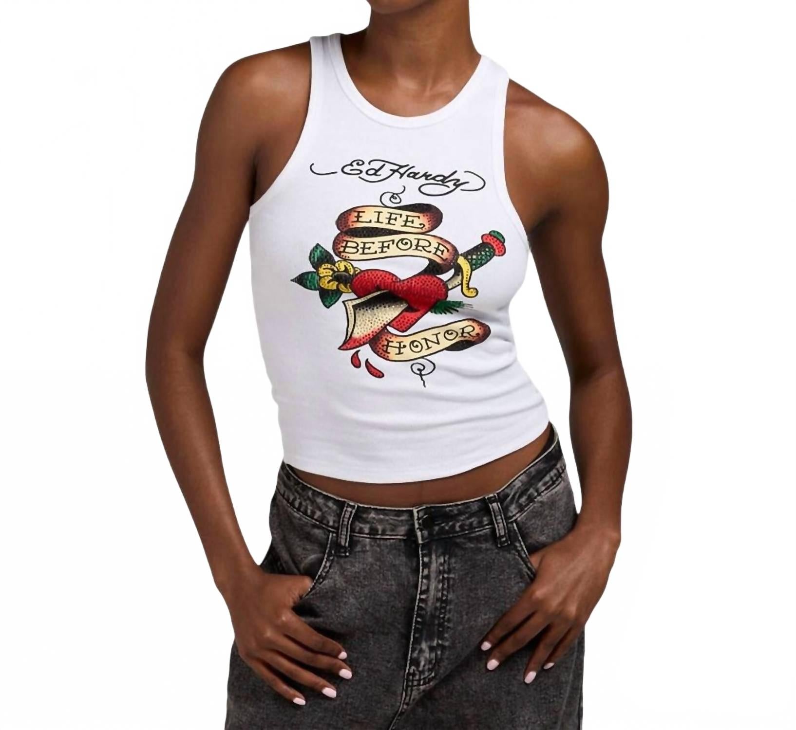 Футболка Heart Sword в белом цвете Ed Hardy
Футболка Heart Sword в белом цвете Ed Hardy