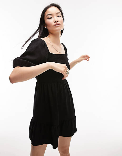 Черное платье мини со сборками Topshop, Черный, Черное платье мини со сборками Topshop
Черное платье мини со сборками Topshop, Черный, Черное платье мини со сборками Topshop
