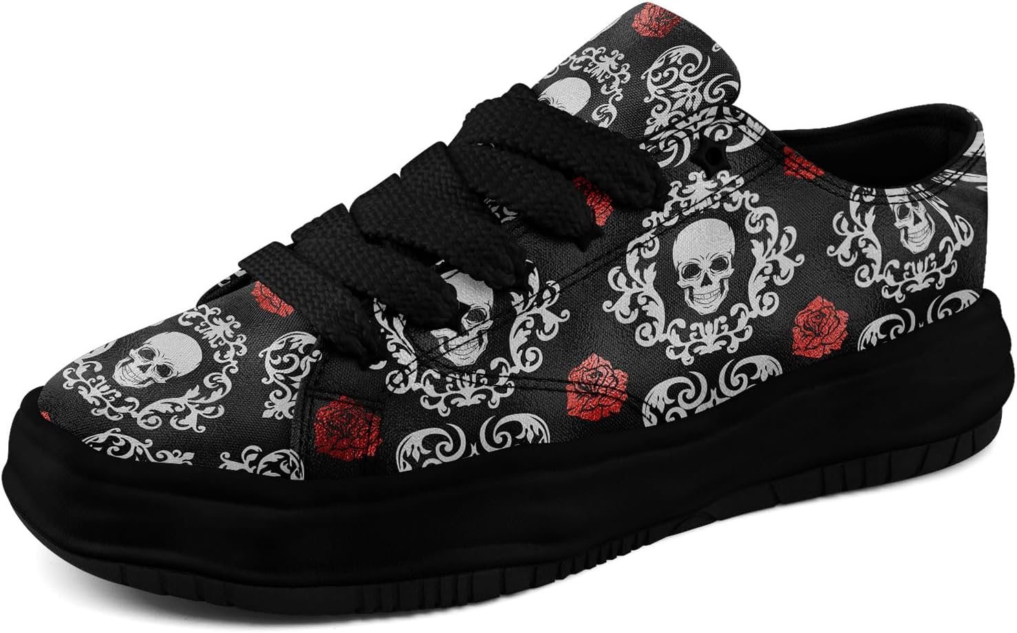 Мужские готические кроссовки coolcustomize с черепами, модные, повседневные, для скейтбординга, из холщовой ткани, женские, уличная мода, удобные для ходьбы, черный/серый
Мужские готические кроссовки coolcustomize с черепами, модные, повседневные, для скейтбординга, из холщовой ткани, женские, уличная мода, удобные для ходьбы, черный/серый