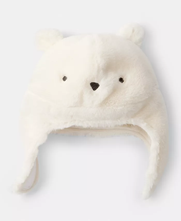 Детская зимняя шапка-ушанка с полярным медведем для мальчиков и девочек Carter'S, белый
Детская зимняя шапка-ушанка с полярным медведем для мальчиков и девочек Carter'S, белый