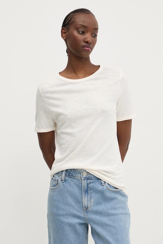 Хлопковая футболка Tommy Jeans, бежевый
Хлопковая футболка Tommy Jeans, бежевый