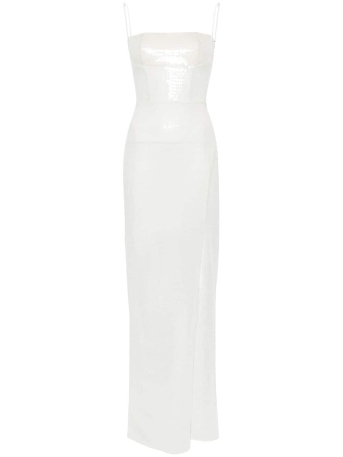 Платье макси с пайетками Nensi Dojaka, белый 
Платье макси с пайетками Nensi Dojaka, белый