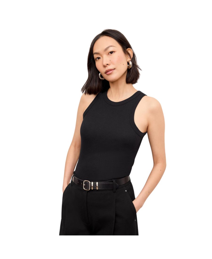 Женская майка Aubry для многослойной одежды - из органического ребристого хлопка пима MMLaFleur, Black
Женская майка Aubry для многослойной одежды - из органического ребристого хлопка пима MMLaFleur, Black