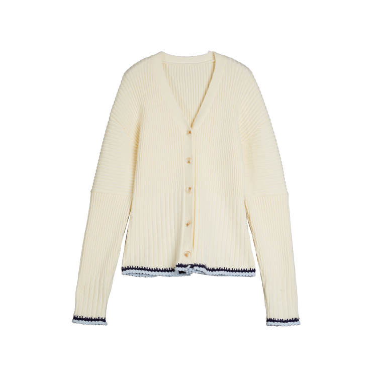 ELLE Трикотажная кофта женская белая с V-образным вырезом Moderate Others
ELLE Трикотажная кофта женская белая с V-образным вырезом Moderate Others