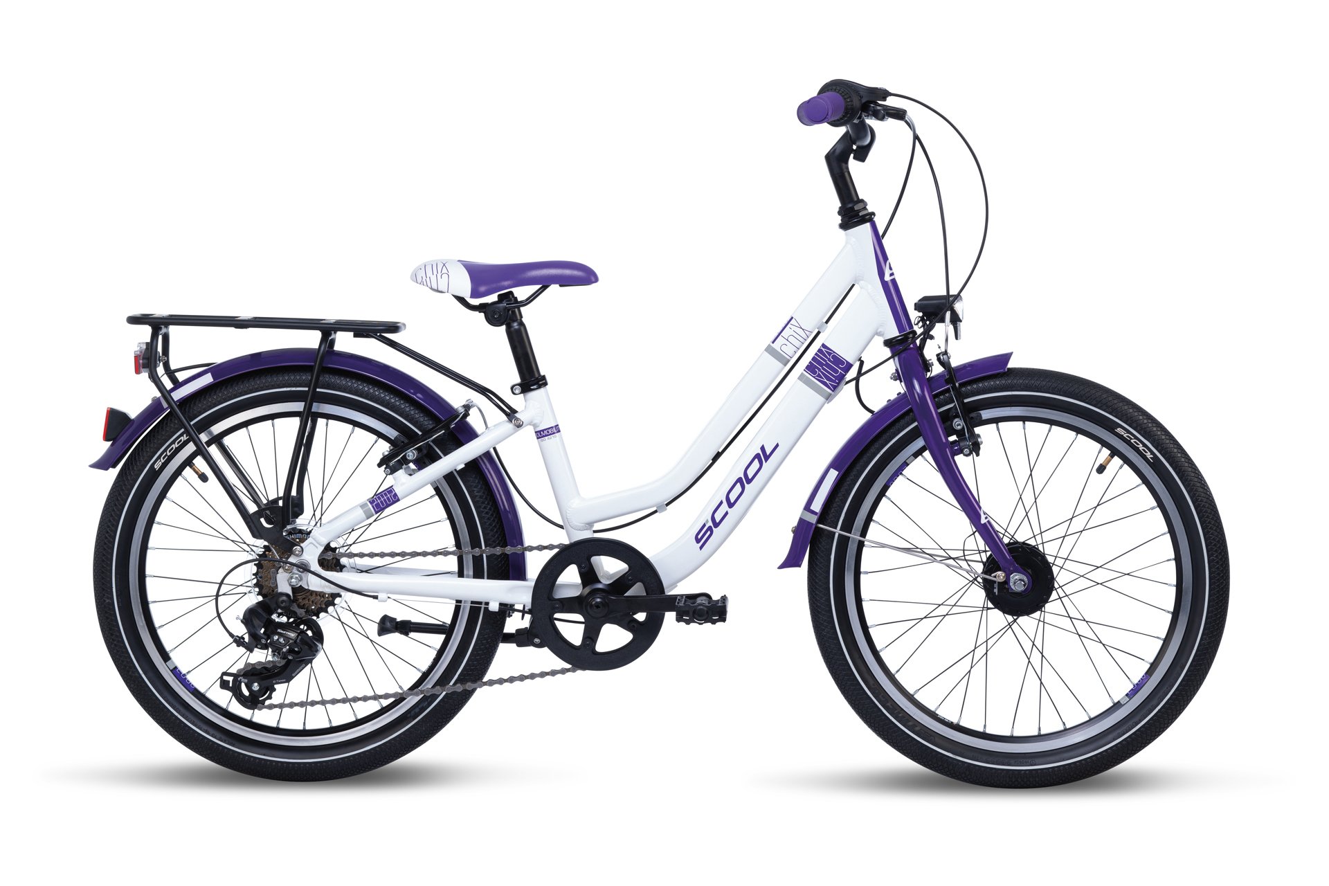 Детский велосипед S'cool chiX twin 20 7-Gang - 20 дюймов - Tiefeinsteiger - 2025, цвет Weiß|white/purple
Детский велосипед S'cool chiX twin 20 7-Gang - 20 дюймов - Tiefeinsteiger - 2025, цвет Weiß|white/purple