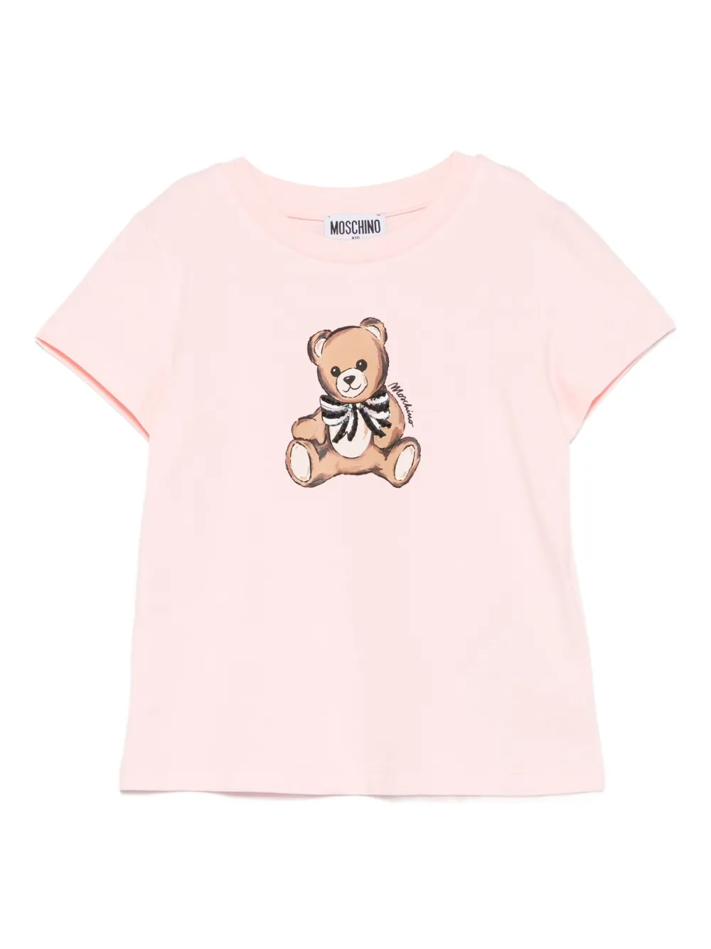 Футболка с принтом тедди Moschino Kids, розовый 
Футболка с принтом тедди Moschino Kids, розовый