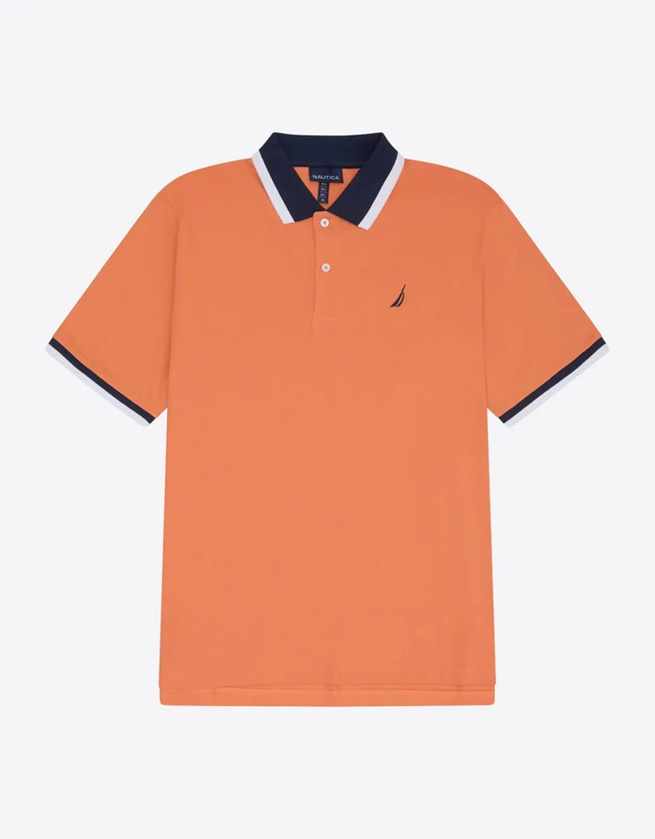 Мужская классическая рубашка поло с коротким рукавом Nautica, оранжевый 
Мужская классическая рубашка поло с коротким рукавом Nautica, оранжевый