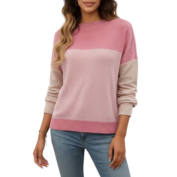 Женский лонгслив с цветными блоками, круглым вырезом и свободным кроем Anna-Kaci, Pink
Женский лонгслив с цветными блоками, круглым вырезом и свободным кроем Anna-Kaci, Pink