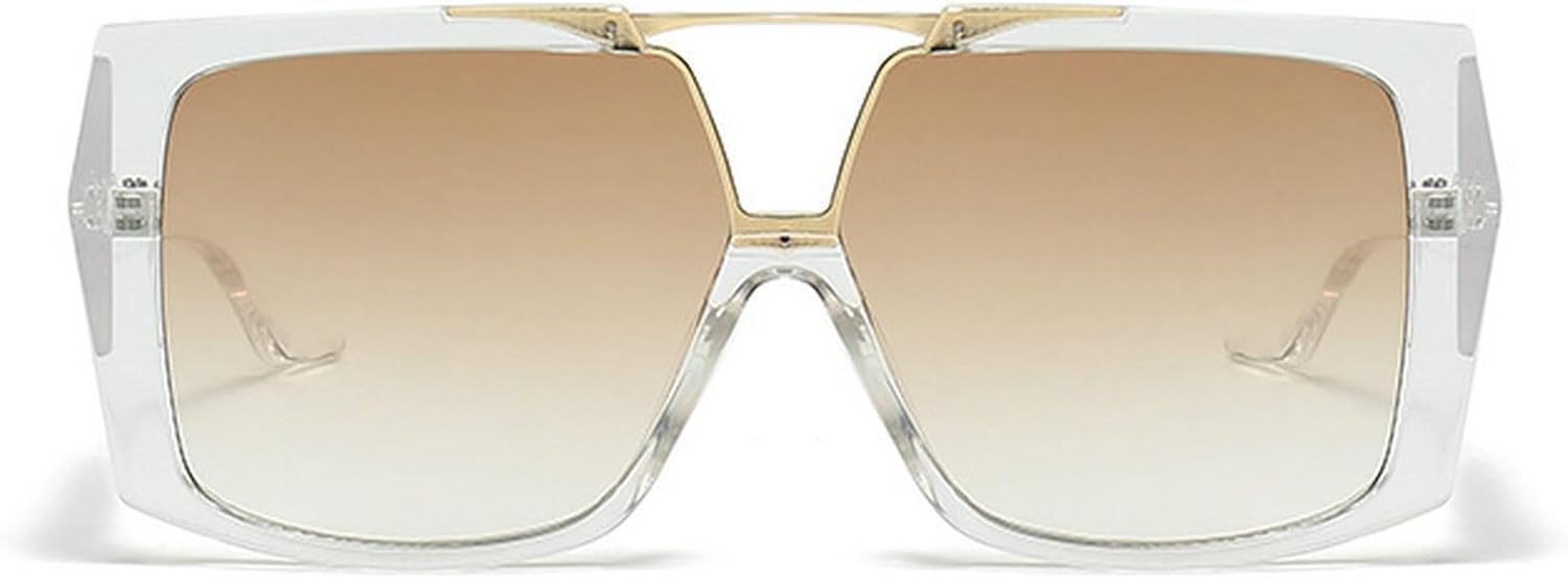 Ретро-солнцезащитные очки с двойной перемычкой квадратной формы для женщин, модные градиентные оттенки, защита от УФ-излучения UV400, модные солнцезащитные очки большого размера для мужчин mincl, Clear Brown
Ретро-солнцезащитные очки с двойной перемычкой квадратной формы для женщин, модные градиентные оттенки, защита от УФ-излучения UV400, модные солнцезащитные очки большого размера для мужчин mincl, Clear Brown