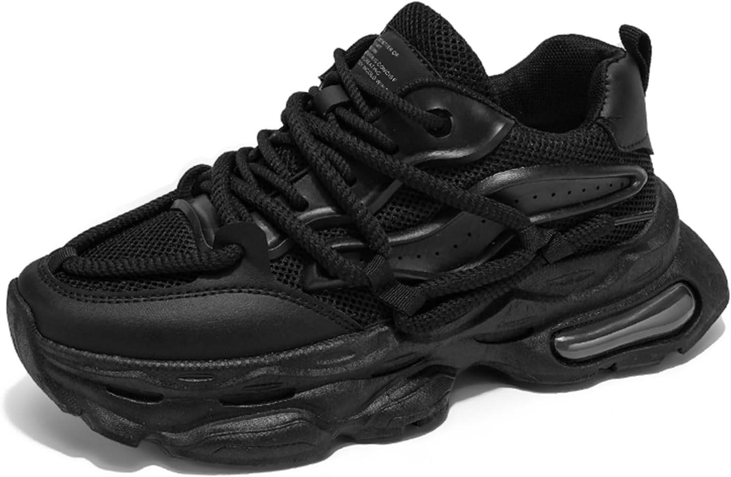 Мужские кроссовки TengfeiFly Platform Dad Sneaker из сетчатой и кожаной поверхности, на шнуровке, повседневные, с массивным каблуком, круглым носком, с воздушной подушкой, легкие, мягкие и дышащие, для прогулок, бега и улицы, черный
Мужские кроссовки TengfeiFly Platform Dad Sneaker из сетчатой и кожаной поверхности, на шнуровке, повседневные, с массивным каблуком, круглым носком, с воздушной подушкой, легкие, мягкие и дышащие, для прогулок, бега и улицы, черный