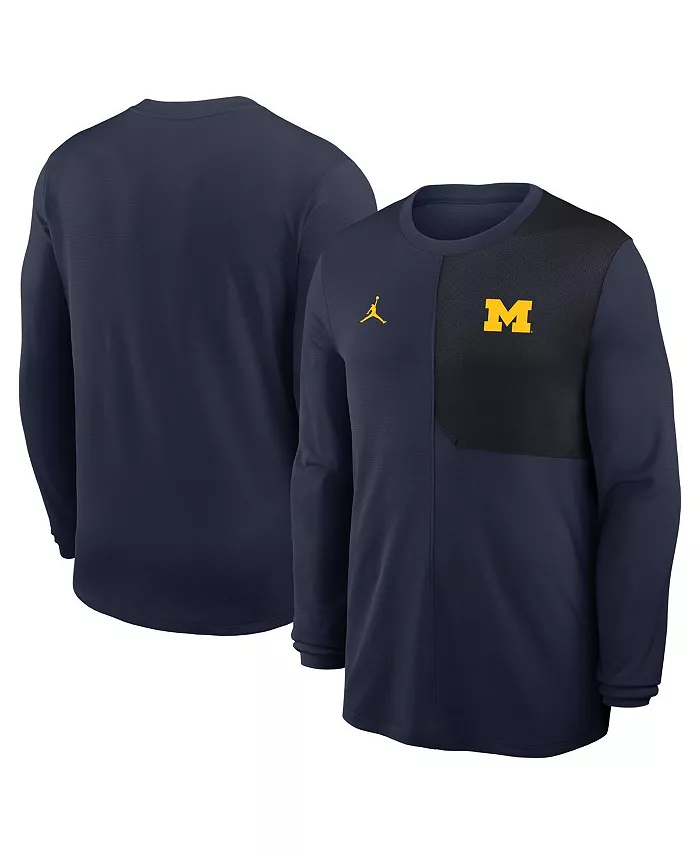Мужская синяя футболка Michigan Wolverines 2025 Sideline Coach UV Performance с длинным рукавом Jordan
Мужская синяя футболка Michigan Wolverines 2025 Sideline Coach UV Performance с длинным рукавом Jordan