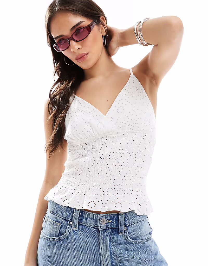 Топ-топ с лифом и сборками Pieces кремового цвета
Топ-топ с лифом и сборками Pieces кремового цвета