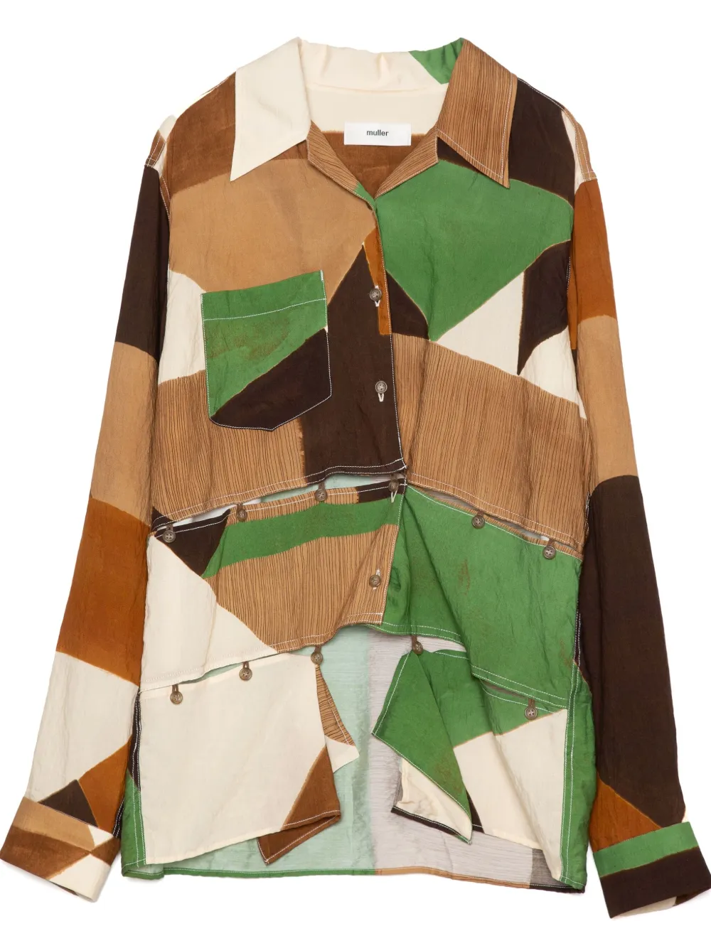Рубашка с геометричным принтом Muller Of Yoshiokubo, зеленый
Рубашка с геометричным принтом Muller Of Yoshiokubo, зеленый