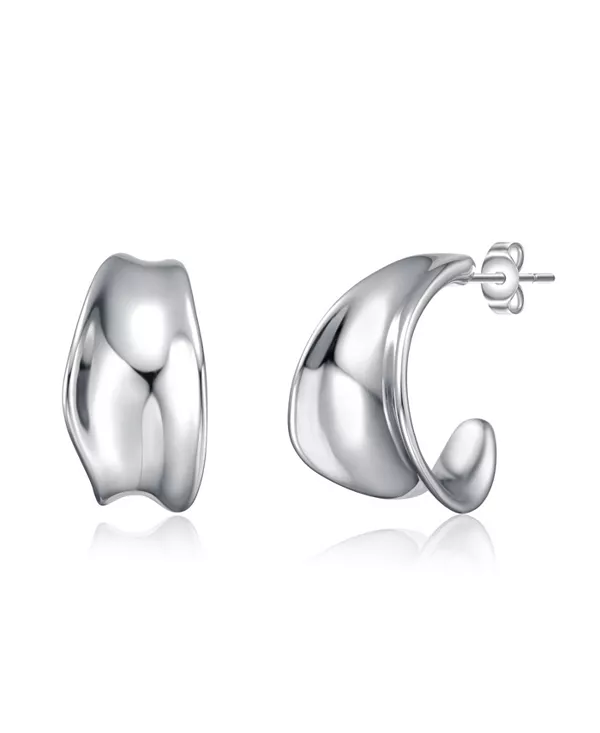 Миниатюрные серьги-кольца «Хагге-Хуп» Serene Waves с покрытием из белого золота или 14-каратного золота Rachel Glauber, silver
Миниатюрные серьги-кольца «Хагге-Хуп» Serene Waves с покрытием из белого золота или 14-каратного золота Rachel Glauber, silver