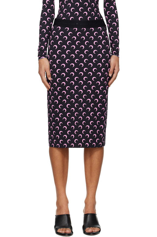Marine Serre Юбка-Миди из трикотажа с принтом «Черная луна»
Marine Serre Юбка-Миди из трикотажа с принтом «Черная луна»