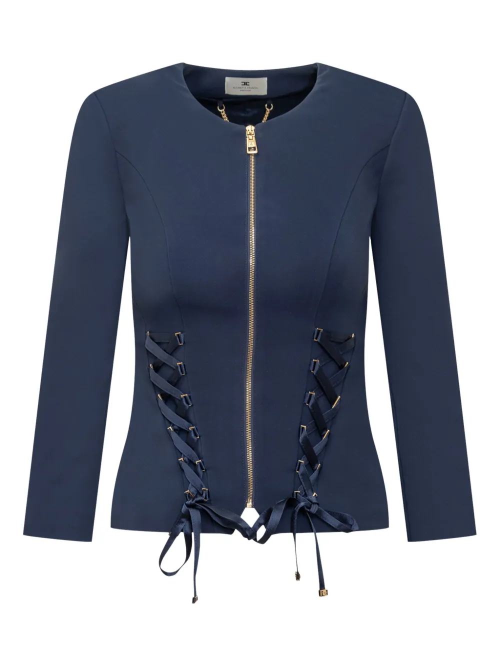 Куртка на молнии со шнуровкой Elisabetta Franchi, синий
Куртка на молнии со шнуровкой Elisabetta Franchi, синий