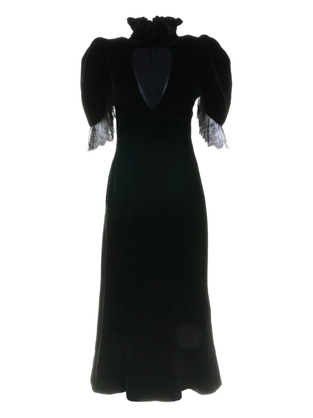 Вельветовое платье с кружевной отделкой Alexander Mcqueen, черный
Вельветовое платье с кружевной отделкой Alexander Mcqueen, черный