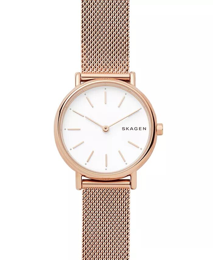Женские тонкие часы Signatur из нержавеющей стали с сетчатым браслетом цвета розового золота, 30 мм Skagen
Женские тонкие часы Signatur из нержавеющей стали с сетчатым браслетом цвета розового золота, 30 мм Skagen