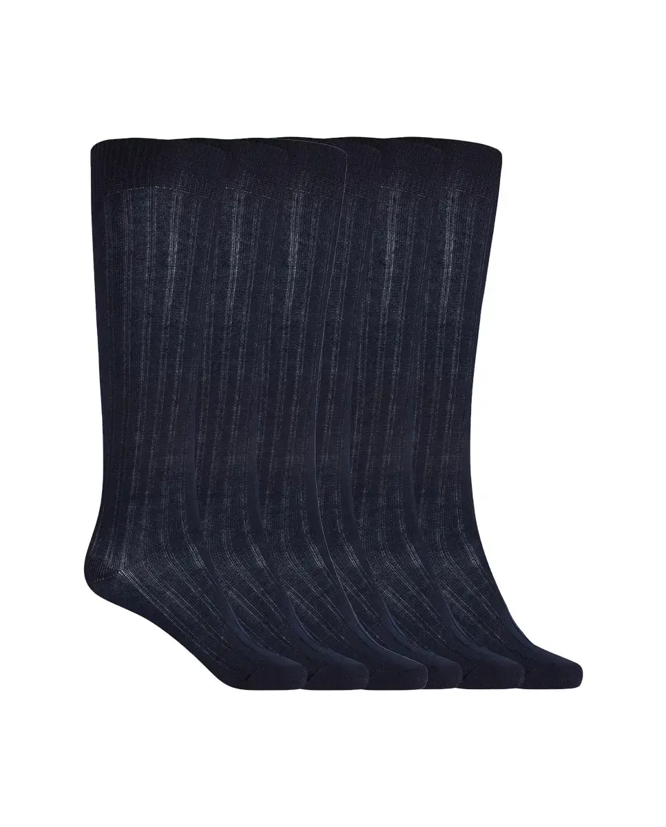 Набор из 6 пар хлопковых носков в рубчик Basix Punto Blanco, синий
Набор из 6 пар хлопковых носков в рубчик Basix Punto Blanco, синий