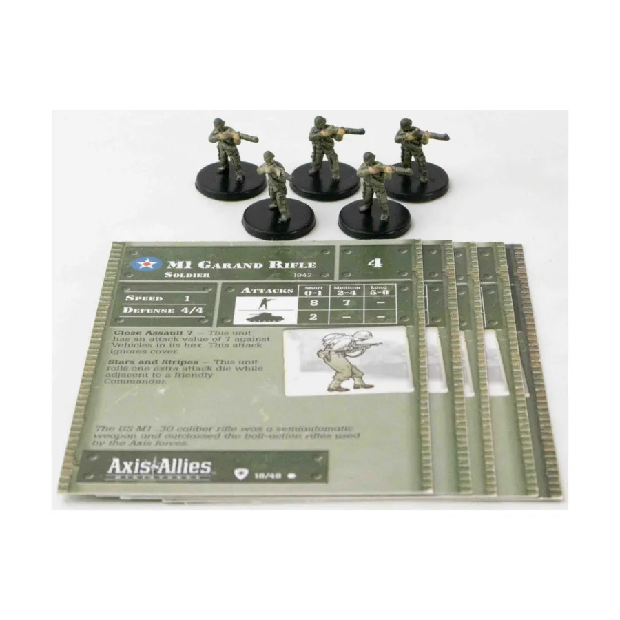 Винтовка М1 Гаранд (С) x5, Axis & Allies - Collectible Miniatures Game - Base Set Singles
Винтовка М1 Гаранд (С) x5, Axis & Allies - Collectible Miniatures Game - Base Set Singles
