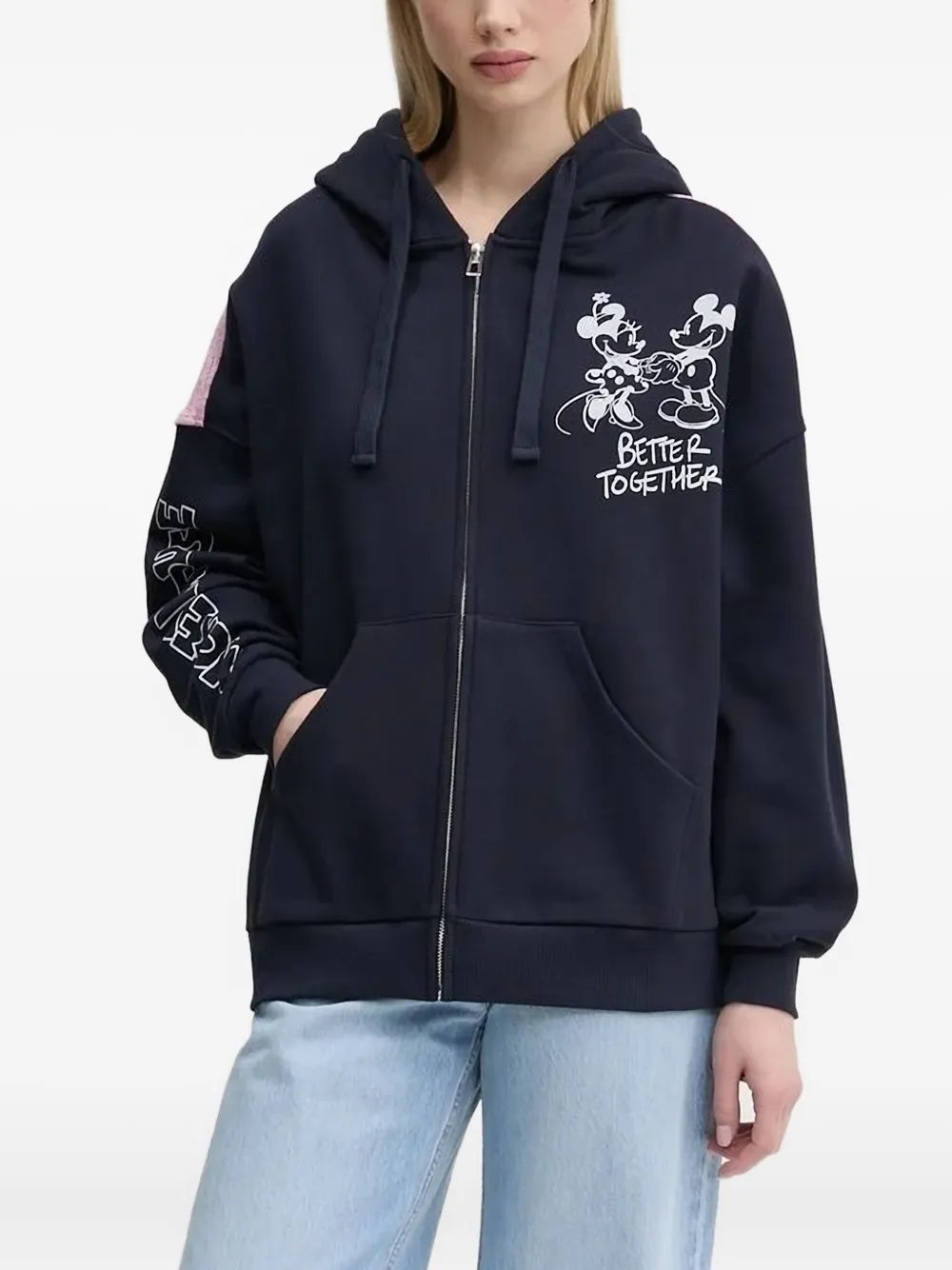 Толстовка с капюшоном на молнии с цветочными вставками Микки Мауса Desigual, синий
Толстовка с капюшоном на молнии с цветочными вставками Микки Мауса Desigual, синий