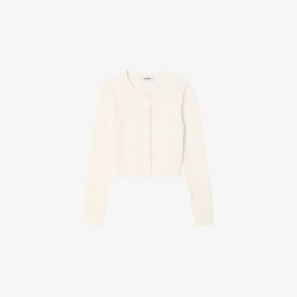 Кардиган Sandro в рубчик облегающий укороченный, экрю
Кардиган Sandro в рубчик облегающий укороченный, экрю