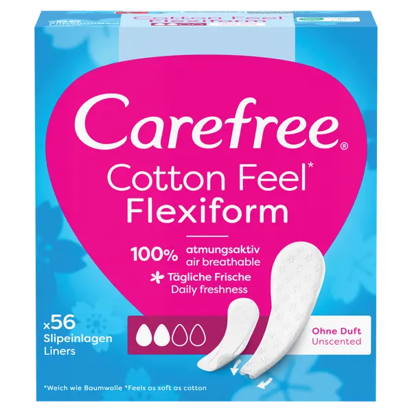 Гигиенические прокладки, 56 шт./1 упаковка. Carefree Cotton flexiform unscented
Гигиенические прокладки, 56 шт./1 упаковка. Carefree Cotton flexiform unscented