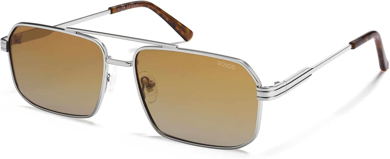 Солнцезащитные очки SOJOS Retro Polarized Square для женщин и мужчин, винтажные, с большой двойной перемычкой, защитой от УФ-излучения, металлическими линзами, модель SJ1246, Light Gunmetal/Yellow Grading
Солнцезащитные очки SOJOS Retro Polarized Square для женщин и мужчин, винтажные, с большой двойной перемычкой, защитой от УФ-излучения, металлическими линзами, модель SJ1246, Light Gunmetal/Yellow Grading