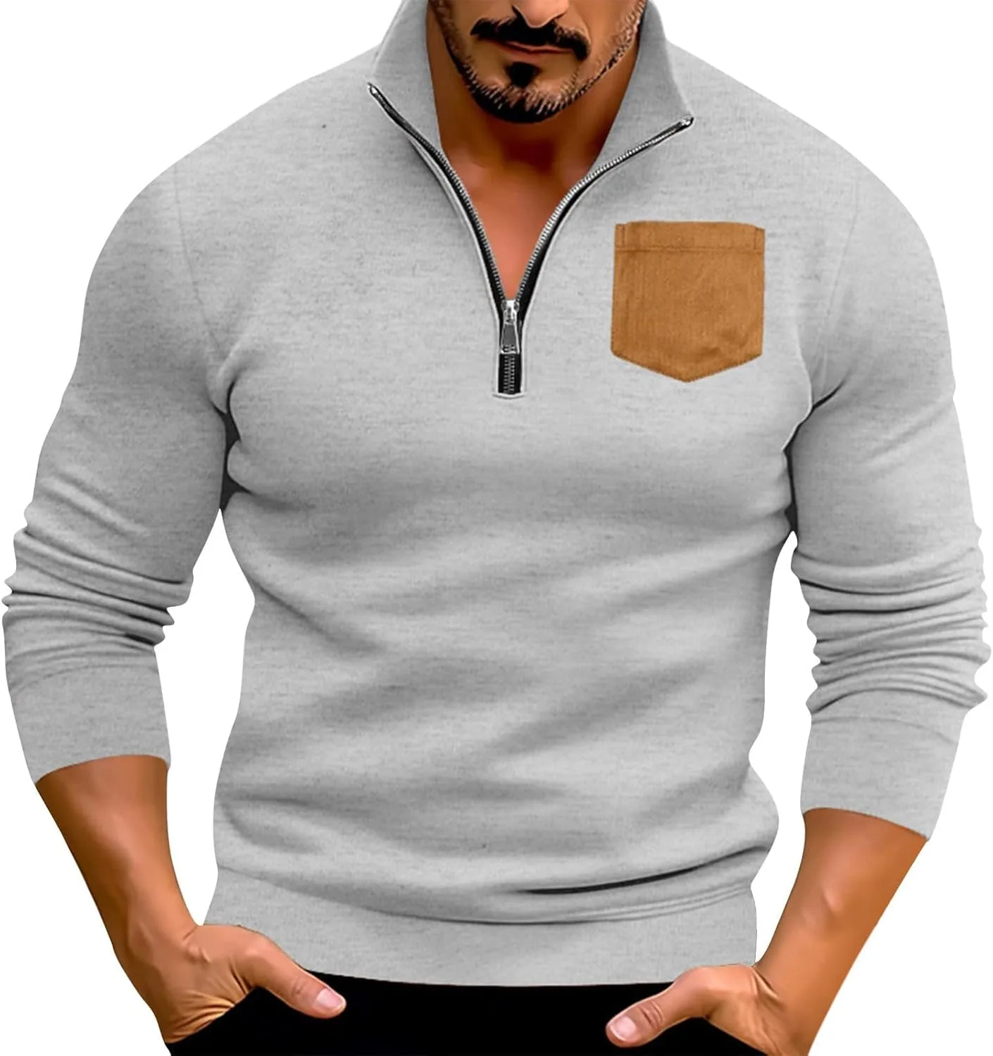 Мужская толстовка с воротником стойкой и длинными рукавами YSERB
Мужская толстовка с воротником стойкой и длинными рукавами YSERB