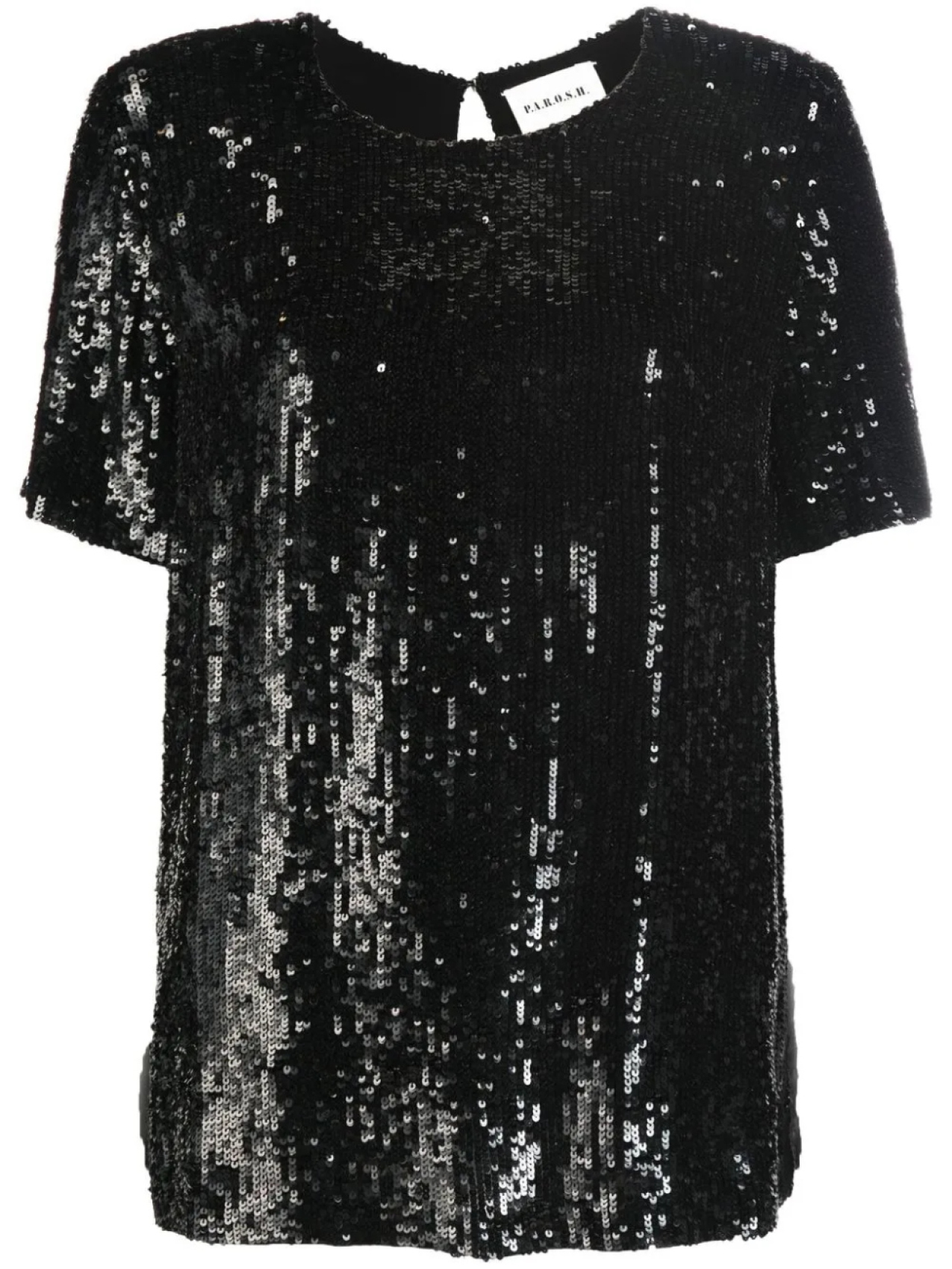 Топ с короткими рукавами и пайетками P.A.R.O.S.H., черный
Топ с короткими рукавами и пайетками P.A.R.O.S.H., черный
