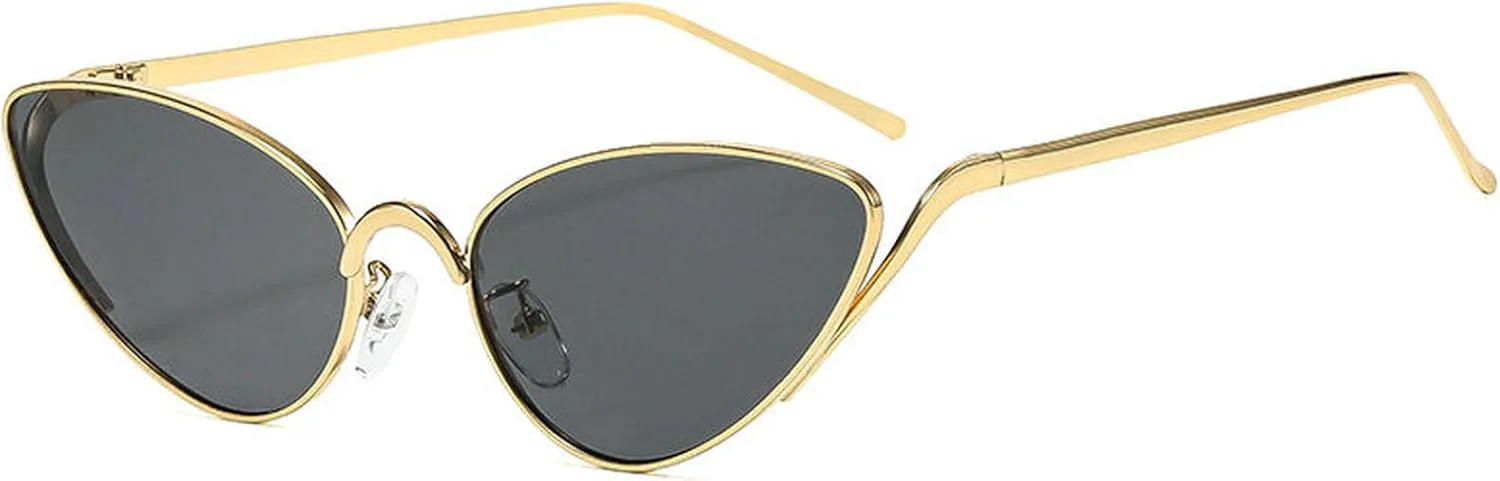COTIA 2026 Модные солнцезащитные очки «кошачий глаз» для женщин и мужчин, в стиле Y2K, с овальной металлической оправой, в стиле панк и хип-хоп, Gold Grey
COTIA 2026 Модные солнцезащитные очки «кошачий глаз» для женщин и мужчин, в стиле Y2K, с овальной металлической оправой, в стиле панк и хип-хоп, Gold Grey