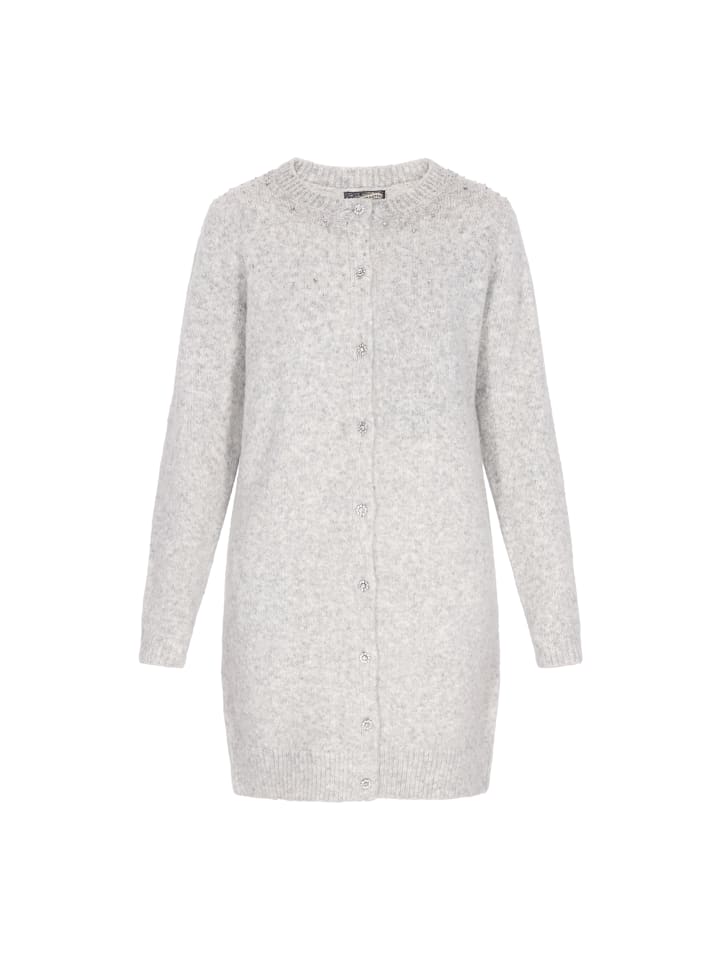 Женский кардиган светло-серого меланжевого цвета DreiMaster Vintage
Женский кардиган светло-серого меланжевого цвета DreiMaster Vintage