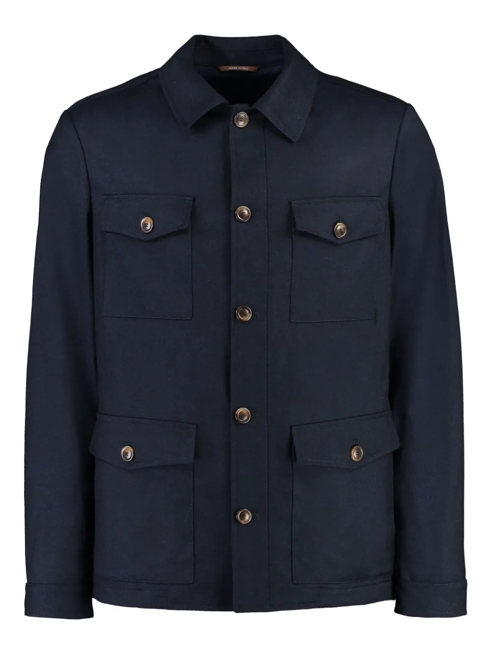 Куртка с застежкой на пуговицы и карманами-клапанами Canali, синий
Куртка с застежкой на пуговицы и карманами-клапанами Canali, синий