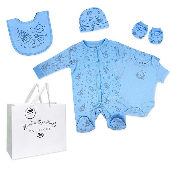 Подарочный набор для новорожденного мальчика, 5 предметов Rock A Bye Baby Boutique
Подарочный набор для новорожденного мальчика, 5 предметов Rock A Bye Baby Boutique