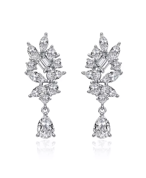 Серьги-Подвески с прозрачными кубическими цирконами в форме маркиза и грушевидной огранки, покрытые белым золотом Rachel Glauber, white
Серьги-Подвески с прозрачными кубическими цирконами в форме маркиза и грушевидной огранки, покрытые белым золотом Rachel Glauber, white