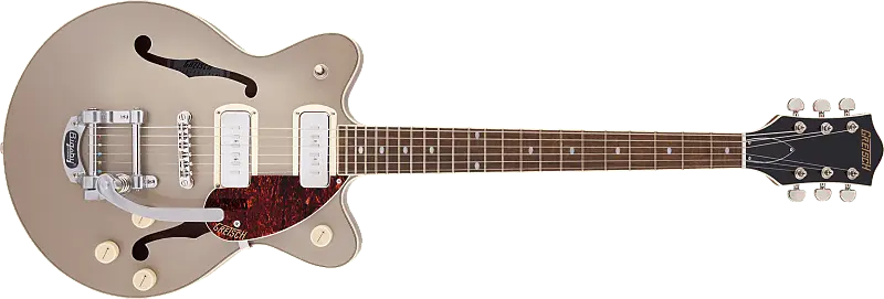 Электрогитара Gretsch G2655T-P90 Streamliner Center Block Jr. Double-Cut P90 with Bigsby Sahara Metallic and Vintage Mahogany Stain
Электрогитара Gretsch G2655T-P90 Streamliner Center Block Jr. Double-Cut P90 with Bigsby Sahara Metallic and Vintage Mahogany Stain